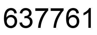 Number 637761 black image