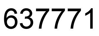 Number 637771 black image