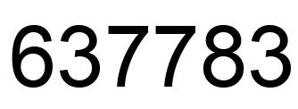 Number 637783 black image