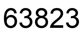 Número 63823 imagen negro