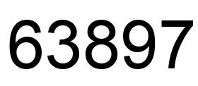 Number 63897 black image