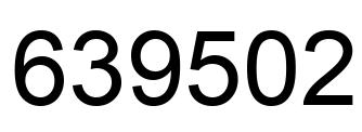 Number 639502 black image