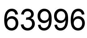 Number 63996 black image
