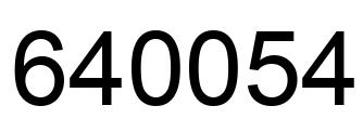 Número 640054 imagen negro