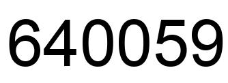 Número 640059 imagen negro