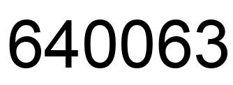 Número 640063 imagen negro