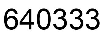 Number 640333 black image