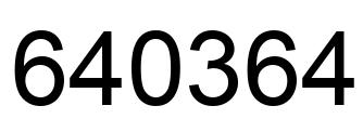 Number 640364 black image