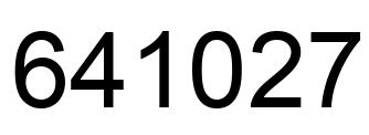 Number 641027 black image