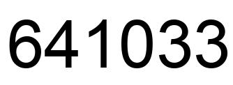 Número 641033 imagen negro