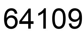 Número 64109 imagen negro