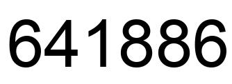 Number 641886 black image