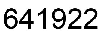 Número 641922 imagen negro