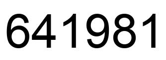 Number 641981 black image