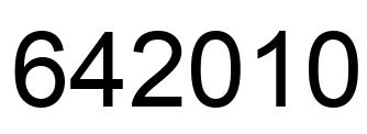 Number 642010 black image