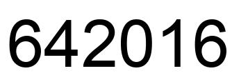 Number 642016 black image