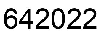 Número 642022 imagen negro