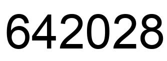 Número 642028 imagen negro
