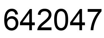 Número 642047 imagen negro