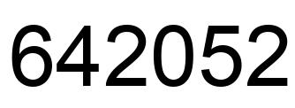 Número 642052 imagen negro