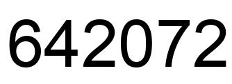 Número 642072 imagen negro