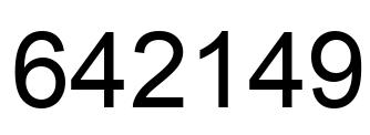 Number 642149 black image