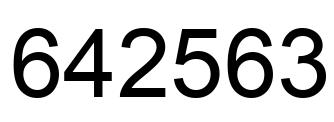 Number 642563 black image