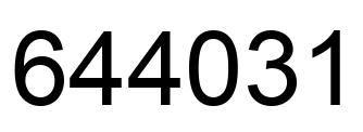 Número 644031 imagen negro