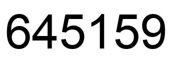 Number 645159 black image