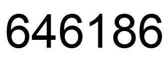 Number 646186 black image