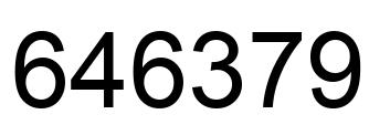 Número 646379 imagen negro