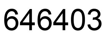 Number 646403 black image