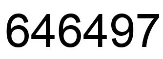 Número 646497 imagen negro