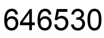 Número 646530 imagen negro
