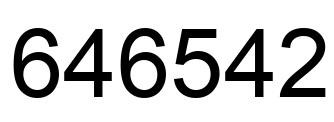 Number 646542 black image