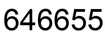 Number 646655 black image