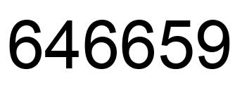 Number 646659 black image