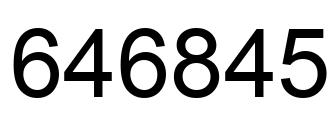 Number 646845 black image
