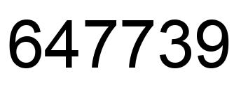 Número 647739 imagen negro
