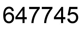 Número 647745 imagen negro
