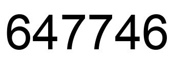 Number 647746 black image