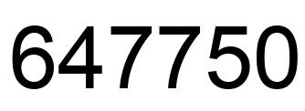 Número 647750 imagen negro