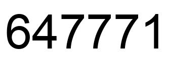 Número 647771 imagen negro
