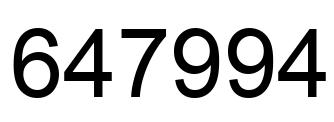 Number 647994 black image