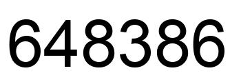 Number 648386 black image