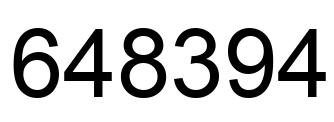 Number 648394 black image