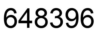 Number 648396 black image