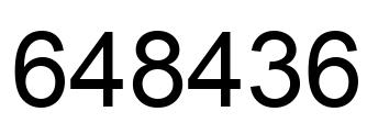 Number 648436 black image