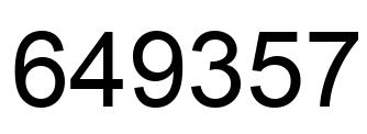 Número 649357 imagen negro