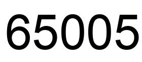 Number 65005 black image